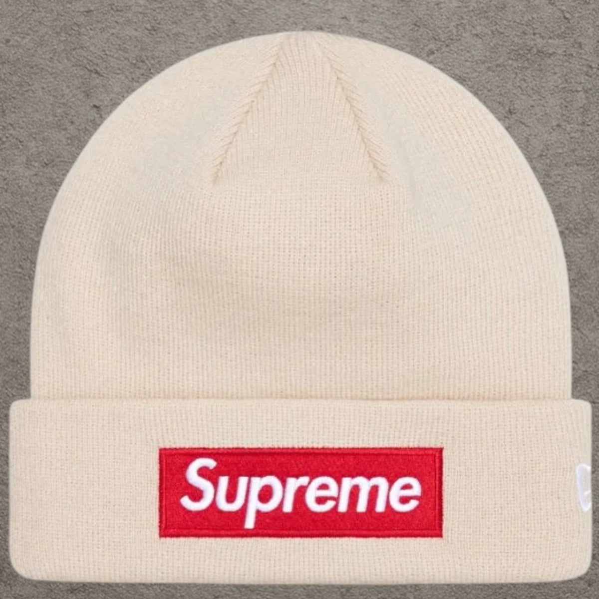 Supreme New Era Box Logo Beanie FW24 Beige