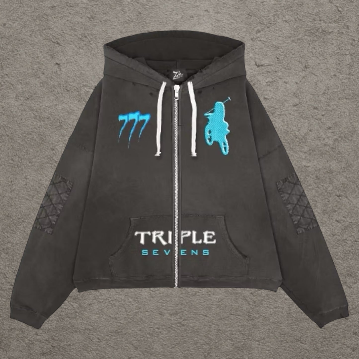 Triple Sevens Moto Complex Zipper Black
