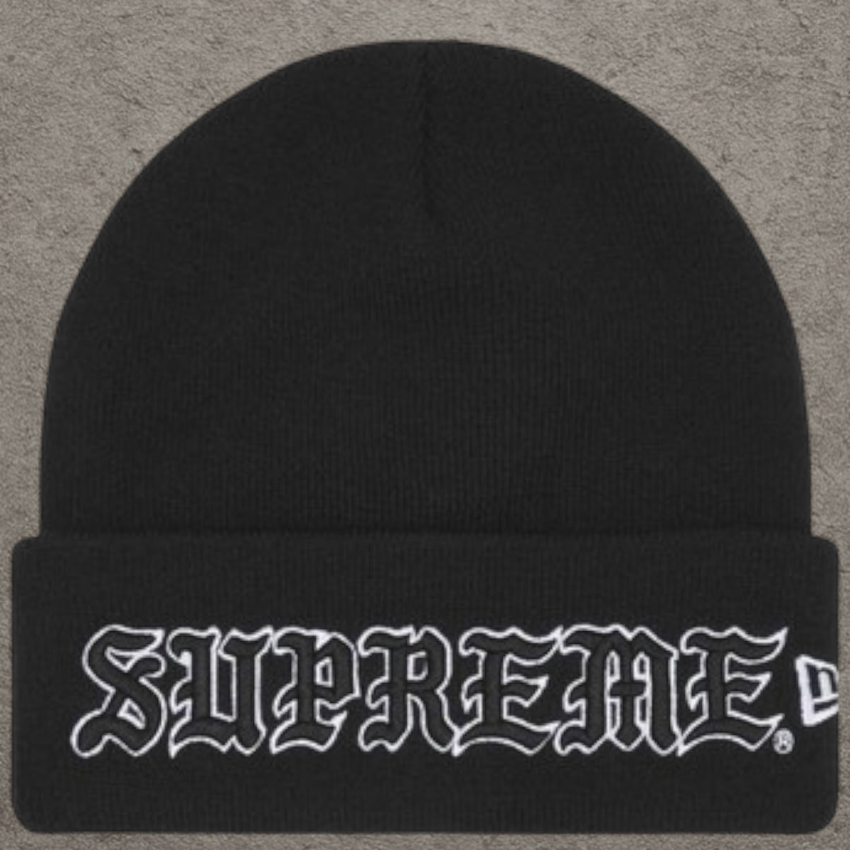 Supreme New Era Old English Beanie FW25 Black