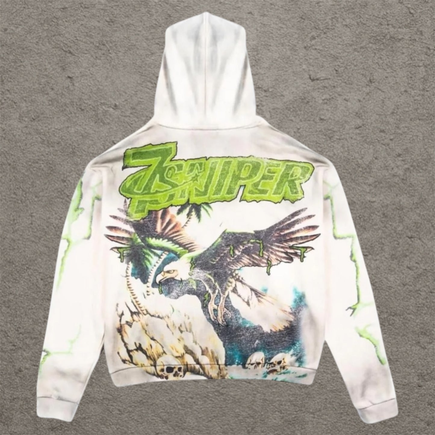 Triple Seven Vulture Zip Up Jacket Cream