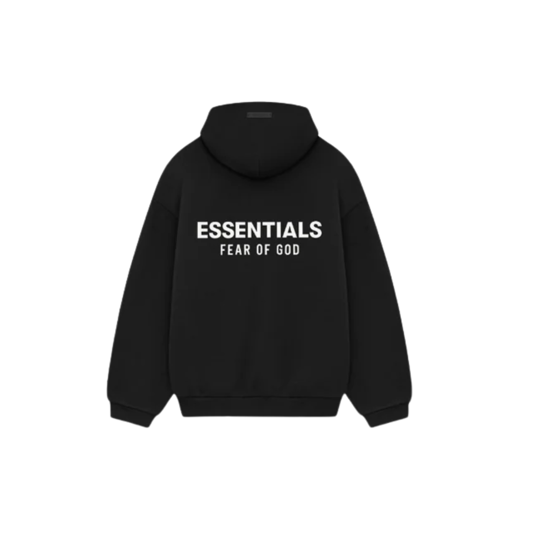 Fear Of God Essentials Pullover Hoodie Black Fleece (FW24)