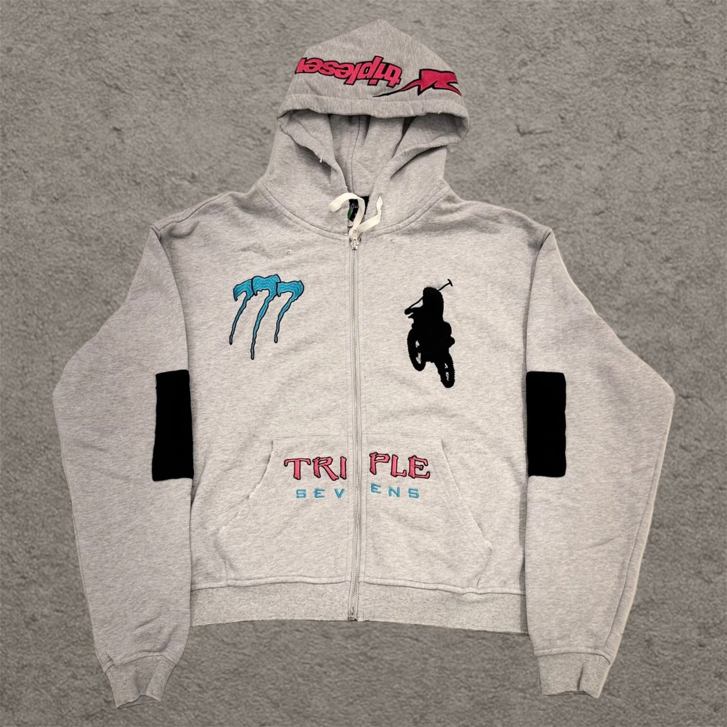 Triple Sevens Moto Vice Zipper grey