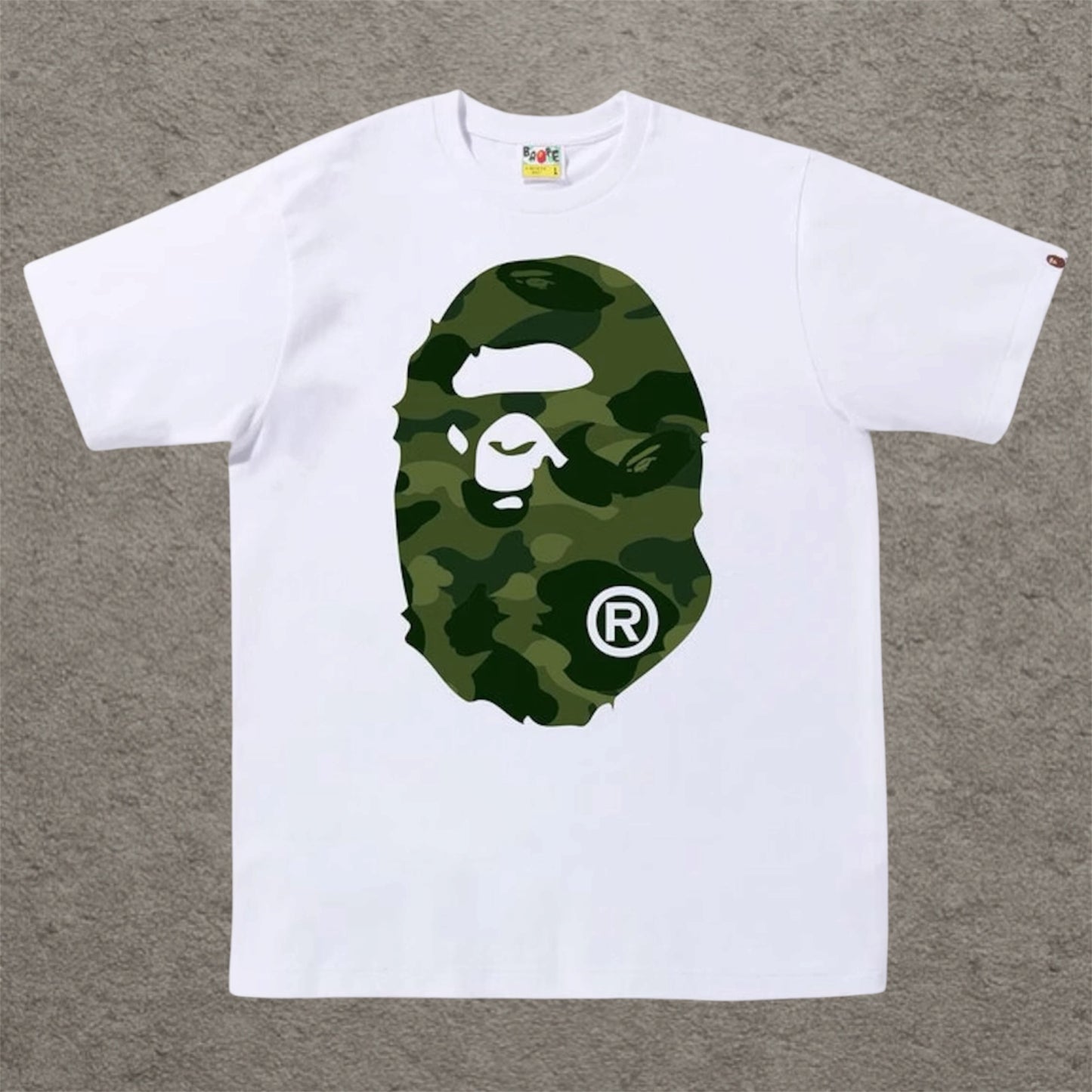 BAPE Color Camo Big Ape Head Tee White/Green