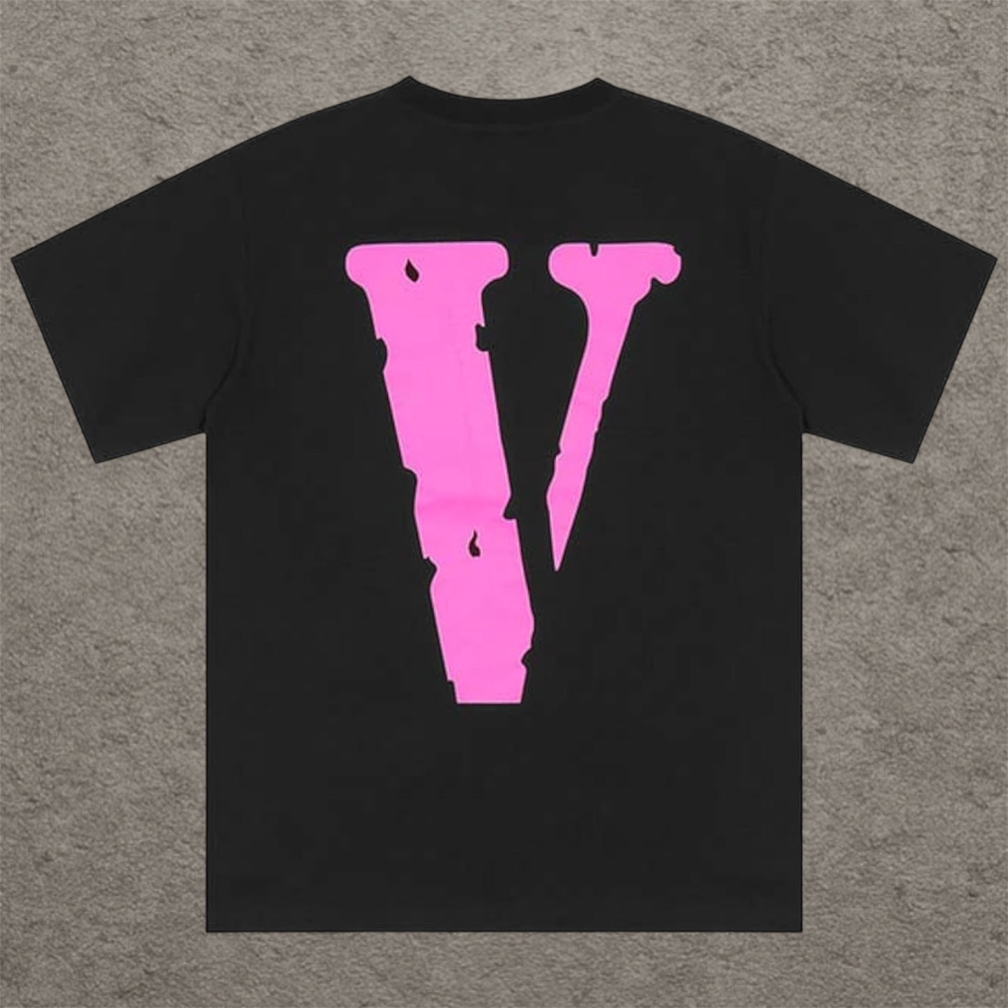Vlone Pink Logo T-Shirt Black
