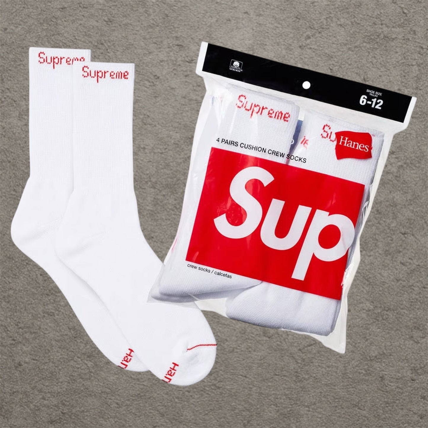 Supreme Sock´s White (4er Pack)