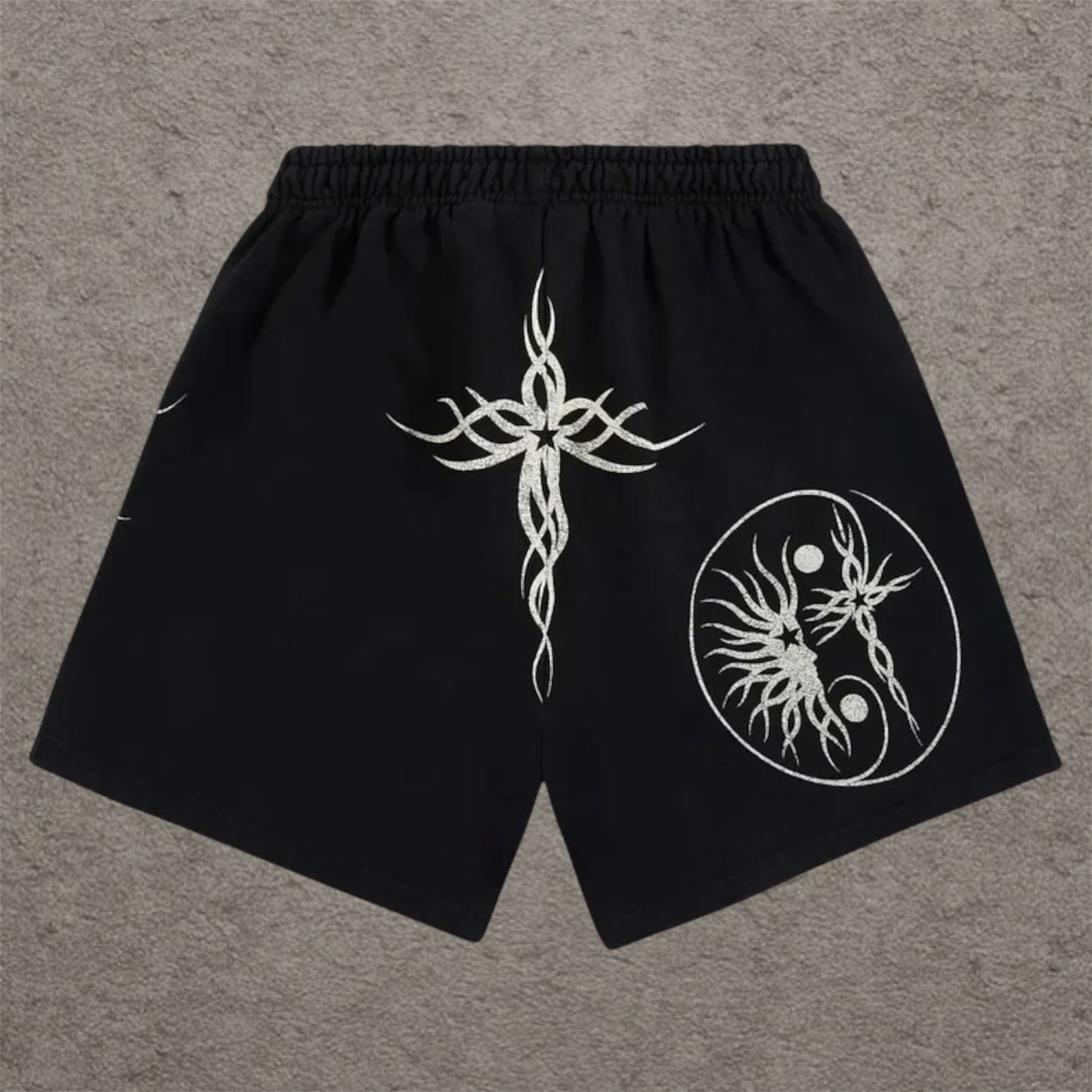 Hellstar Flame Yang Shorts Black