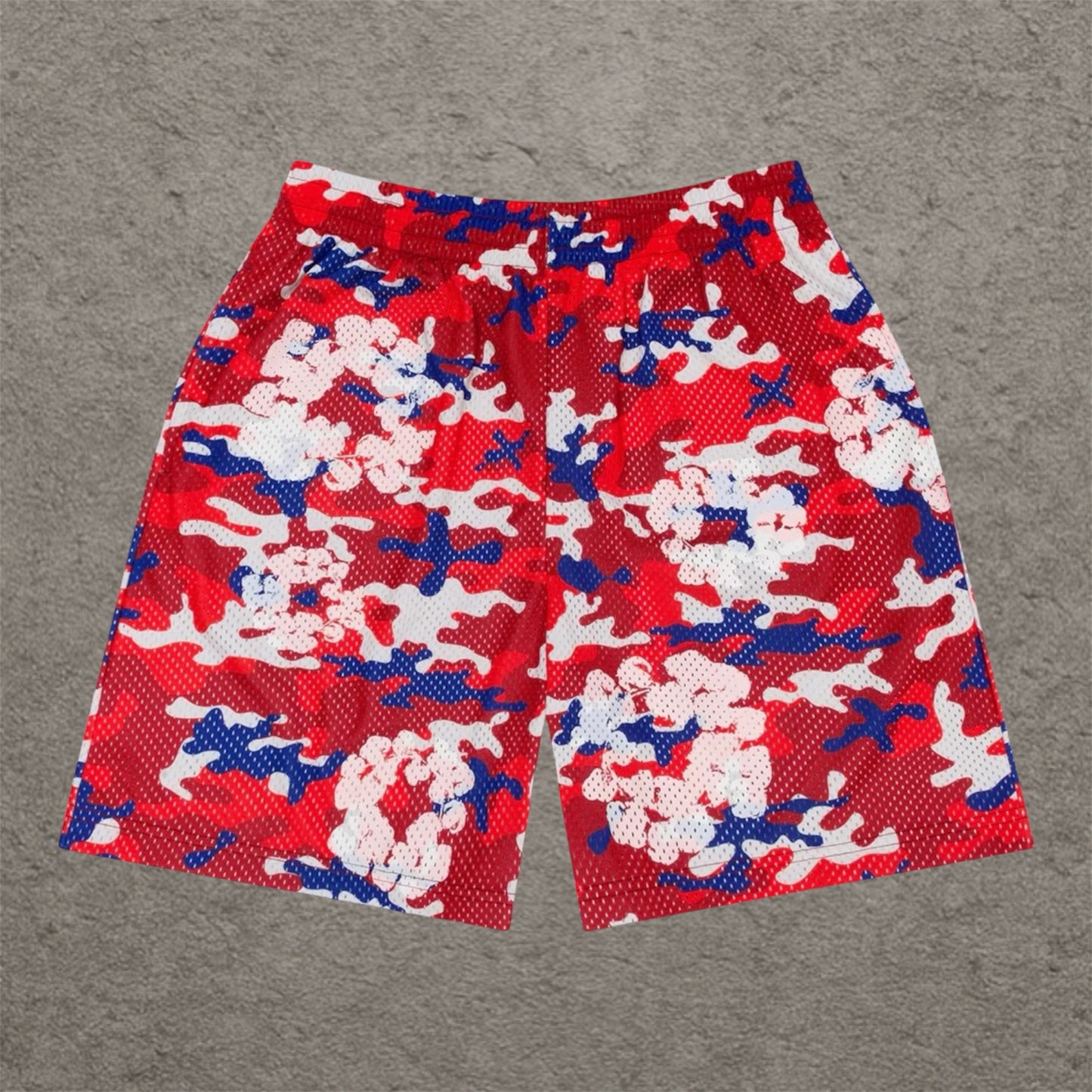 Denim Tears Wreath Camo Shorts Red