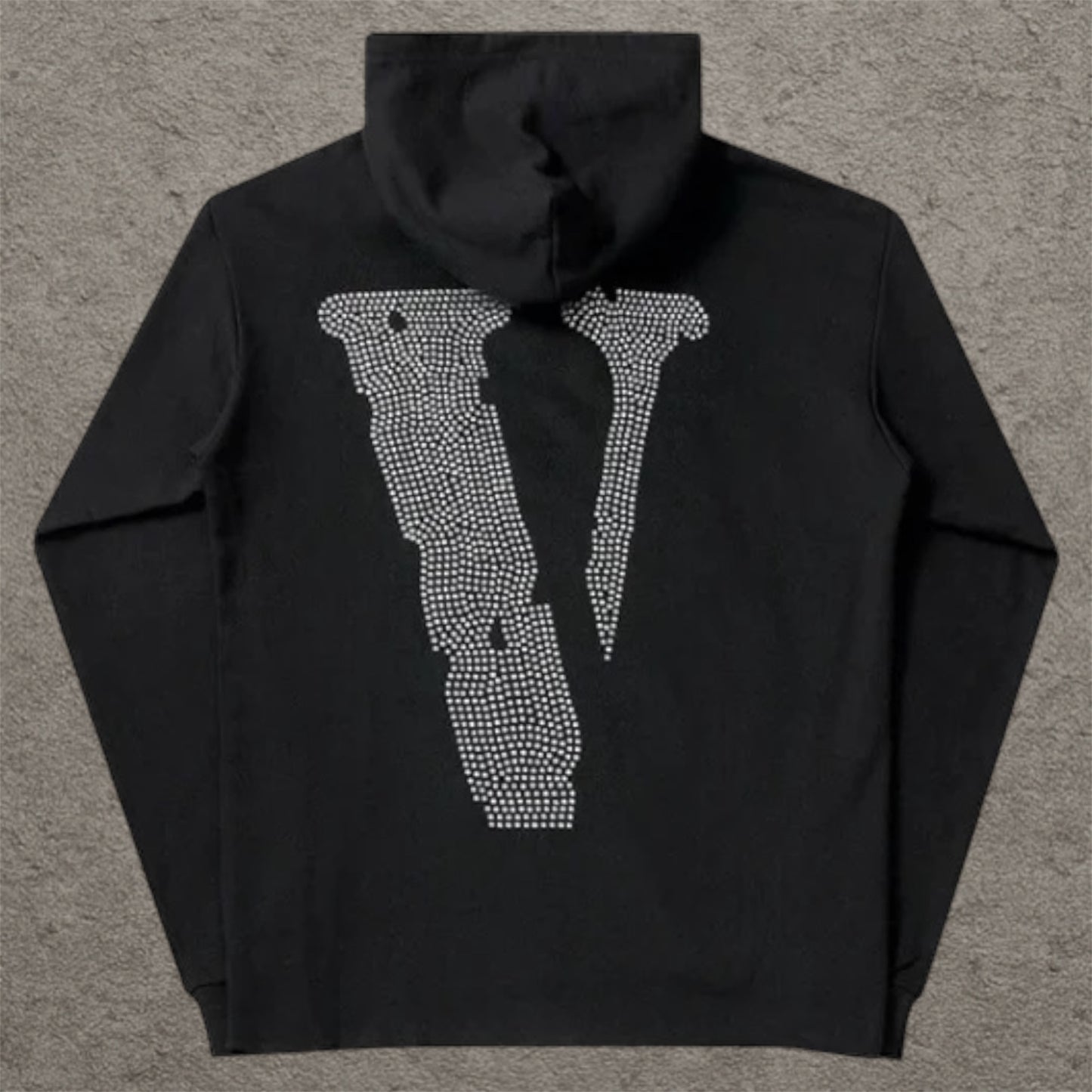 Vlone Friends Rhinestone Hoodie Black