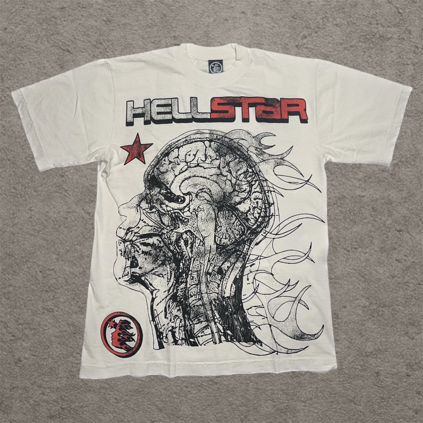 Hellstar Human Developement Shirt, White (Cranium)