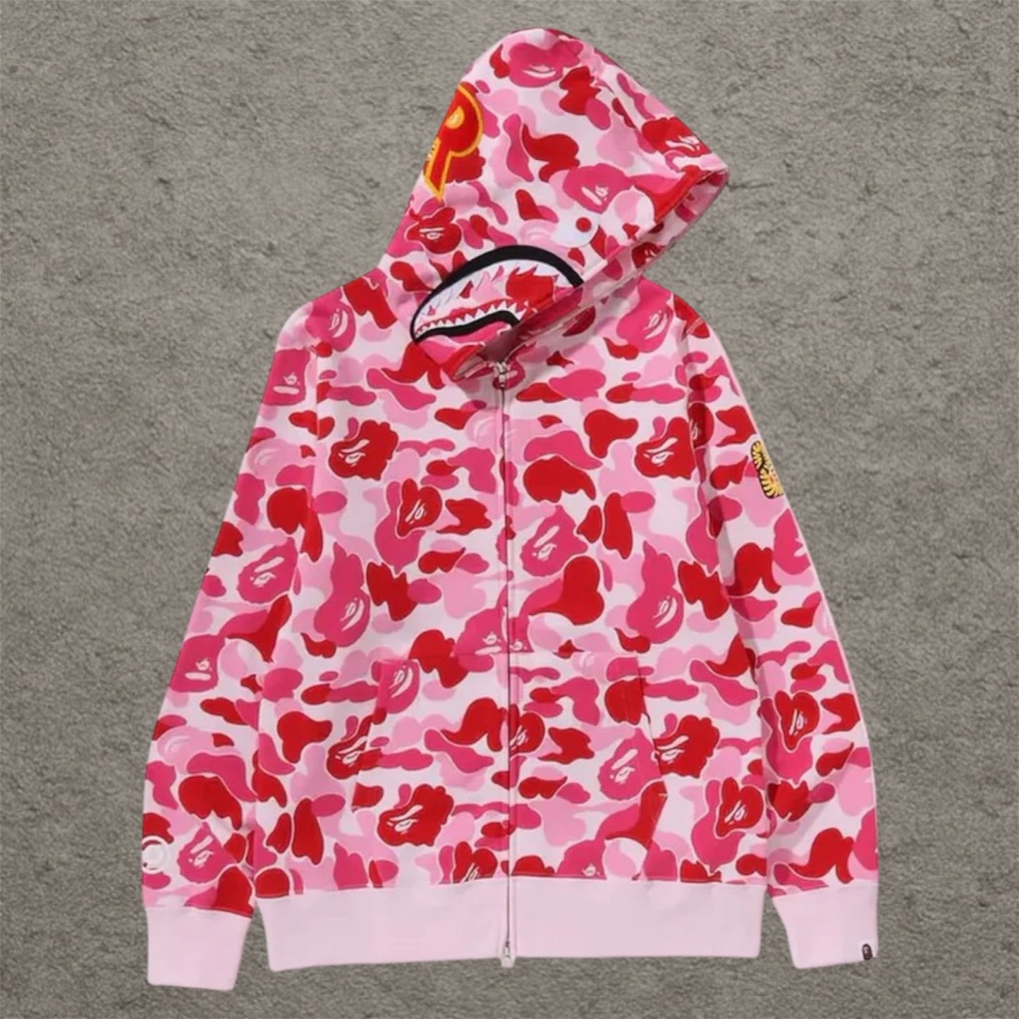 BAPE Color Camo Shark Full Zip Hoodie Pink