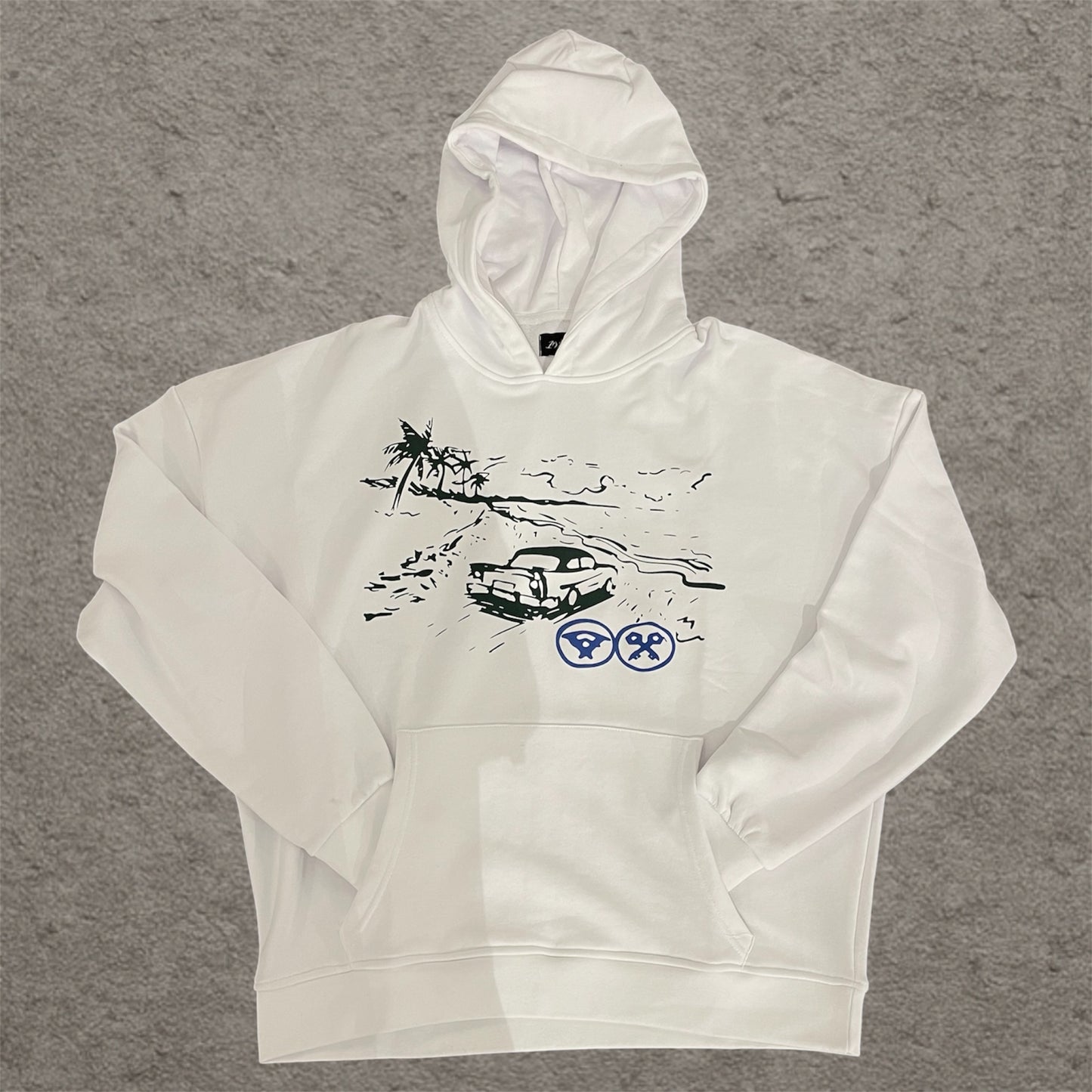 45Keys Print Hoodie White