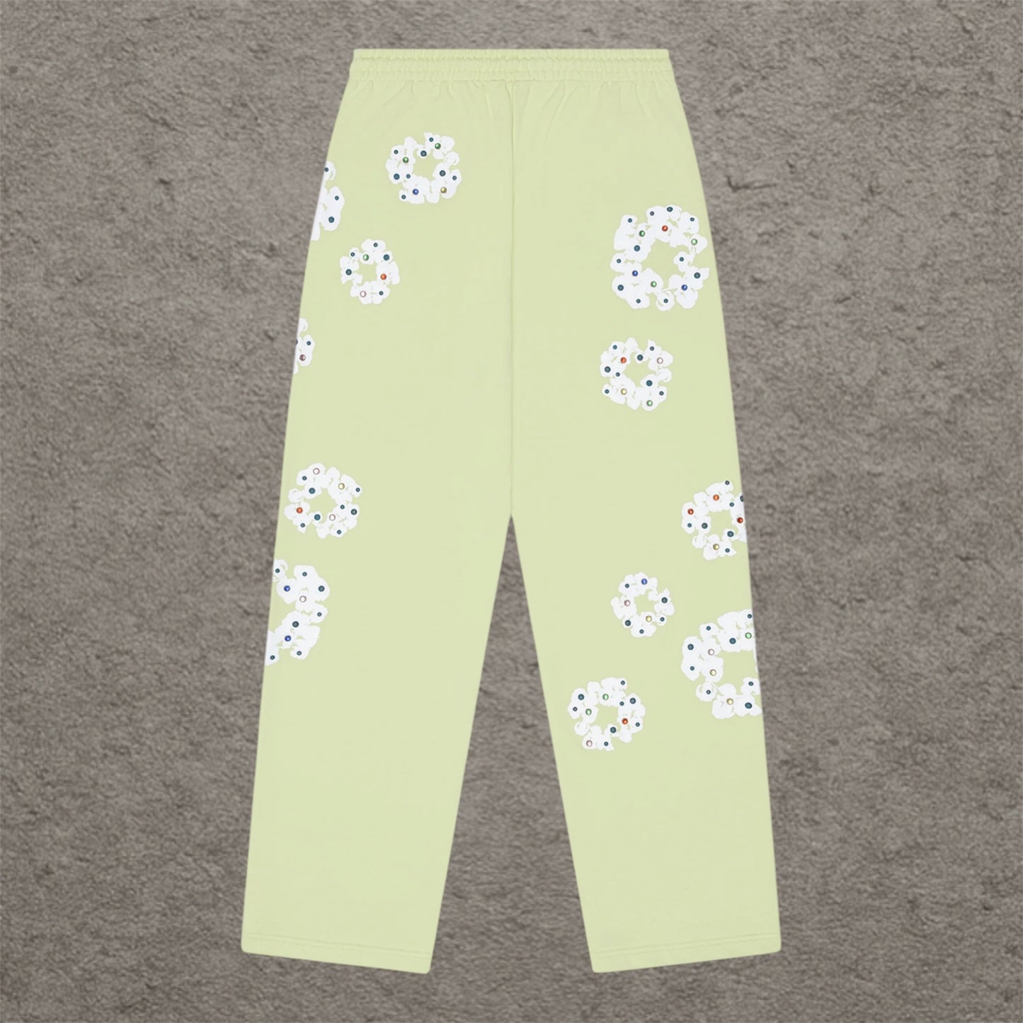Denim Tears Denim Rhinestone neon Green Sweatpants