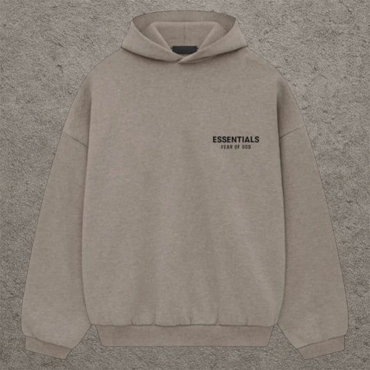 Fear Of God Essentials Pullover Hoodie Heather Gray Fleece (FW24)
