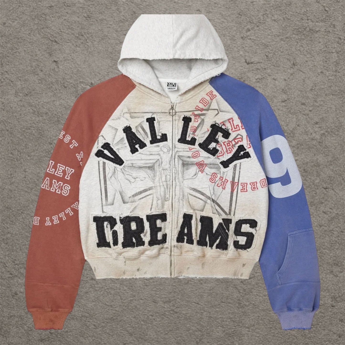 Vale Zip Hoodie Patriot White