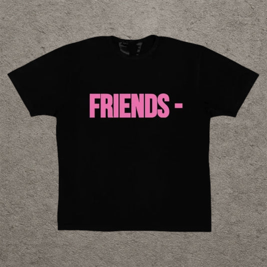 Vlone Pink Friends T-Shirt Black