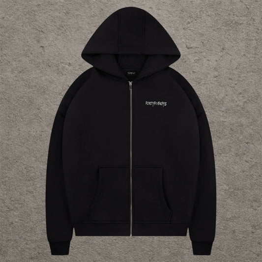 45Keys Zipper Backprint Black