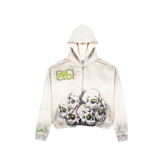 Triple Seven Vulture Zip Up Jacket Cream