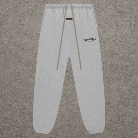 Fear Of God Essentials Sweatpants Light Heather Gray Fleece (FW24)