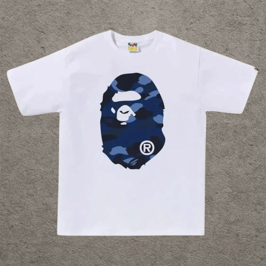 BAPE Color Camo Big Ape Head Tee (FW25) White/Navy