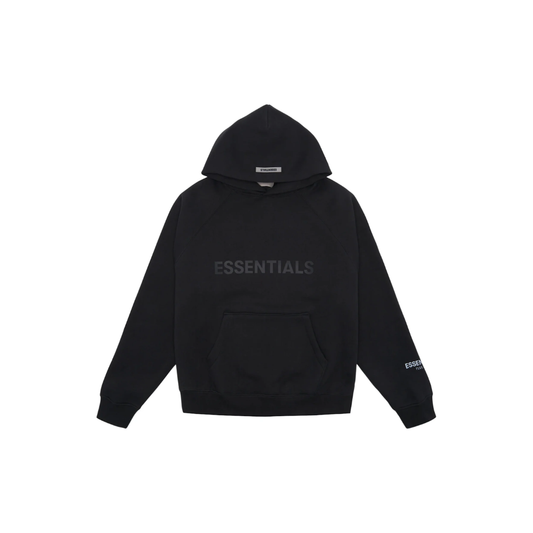 Fear Of God Essentials Pullover Hoodie Applique Logo Black (FW20)