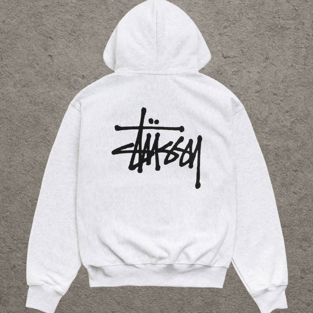 Stussy Basic Zip Hoodie Ash Heather