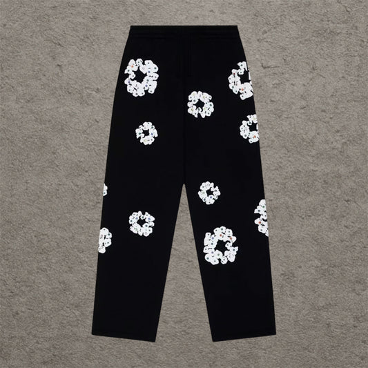 Denim Tears FW25 Rhinestone Sweatpants Black