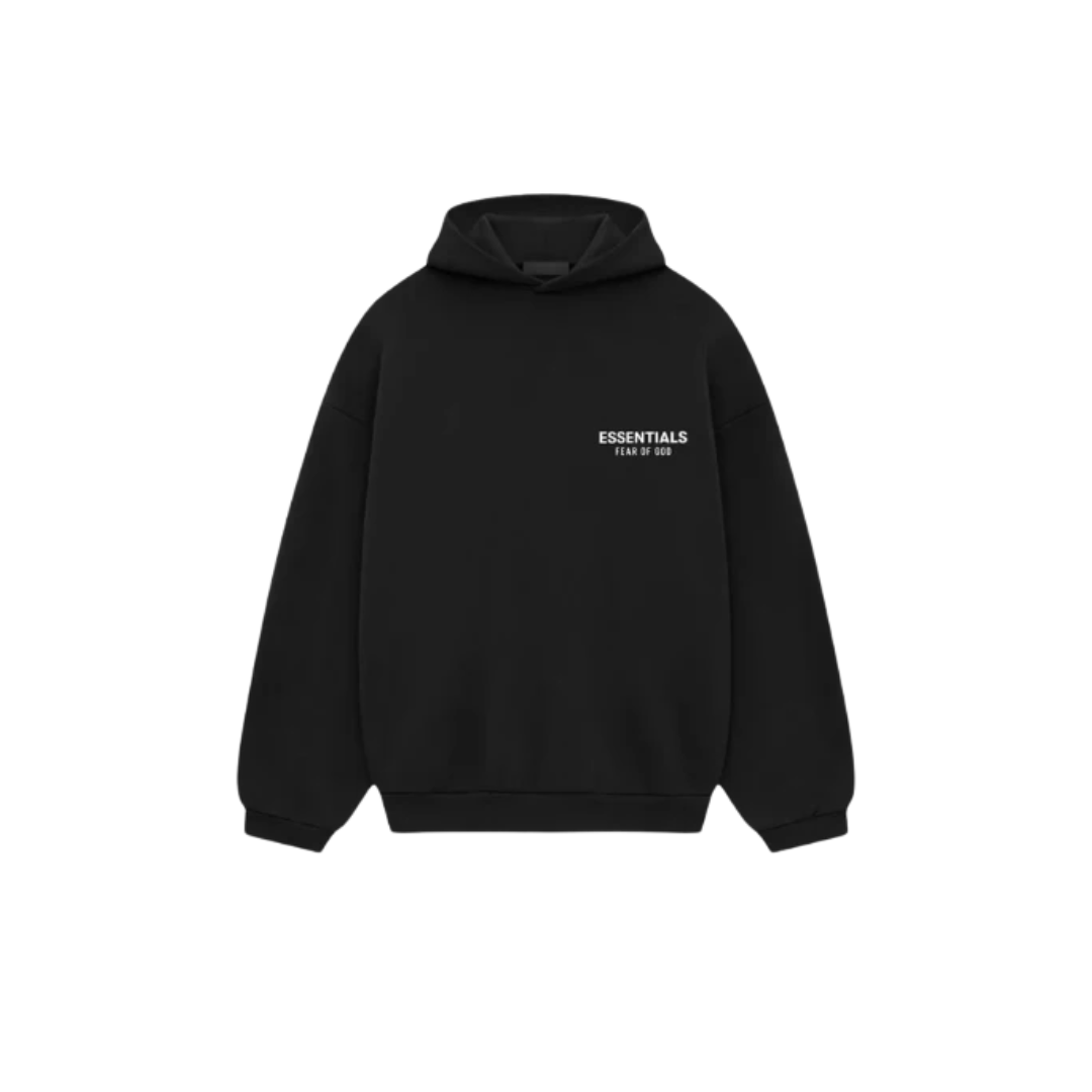 Fear Of God Essentials Pullover Hoodie Black Fleece (FW24)