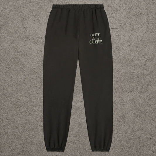 Gallery Dept Sweatpants (Cuffed) Washed Black