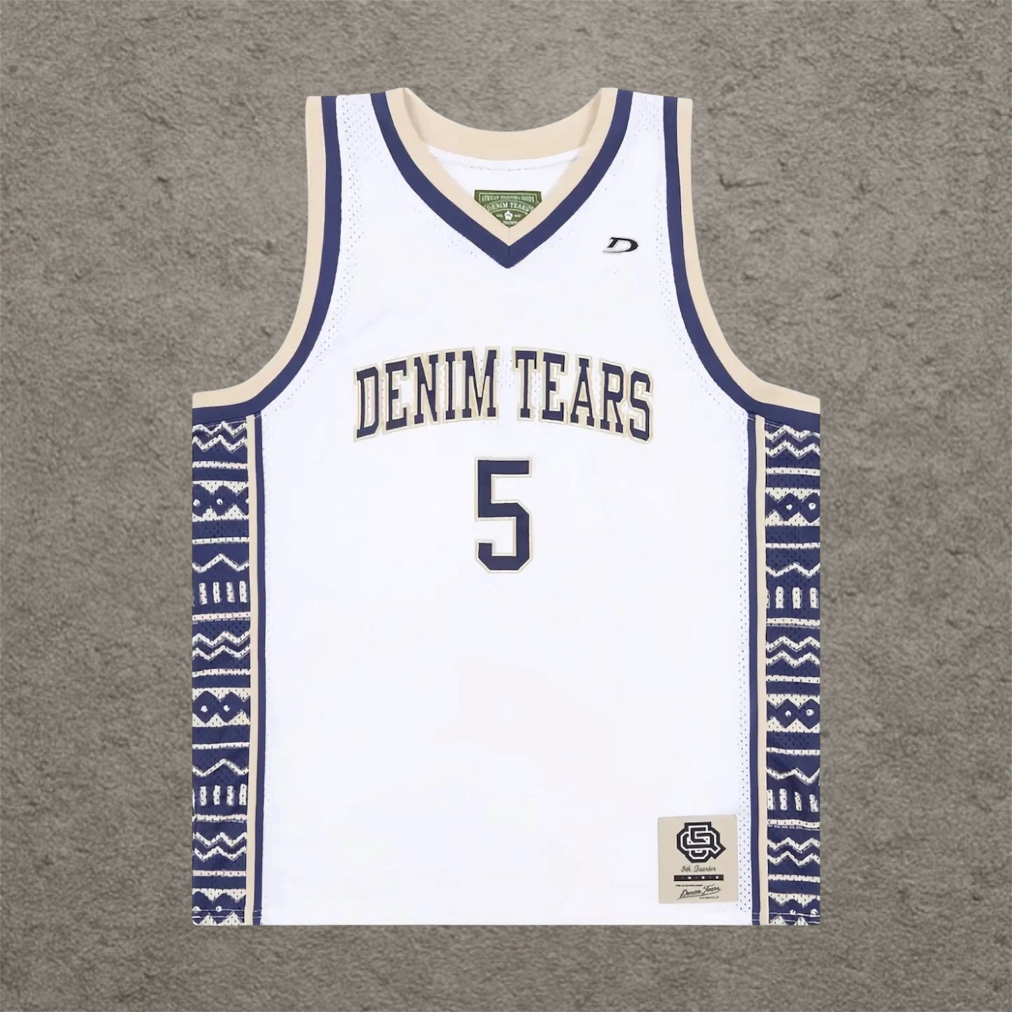Denim Tears 5Q Game Jersey White