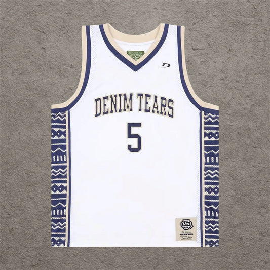 Denim Tears 5Q Game Jersey White
