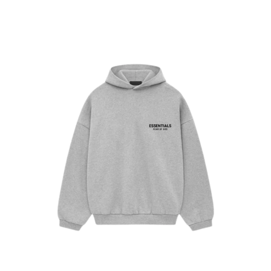 Fear Of God Essentials Pullover Hoodie Light Heather Gray Fleece (FW24)