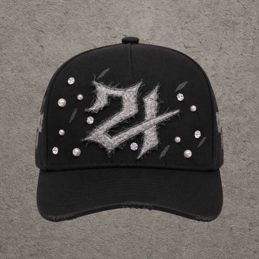 21 Love Worldwide Pearl Cap Black