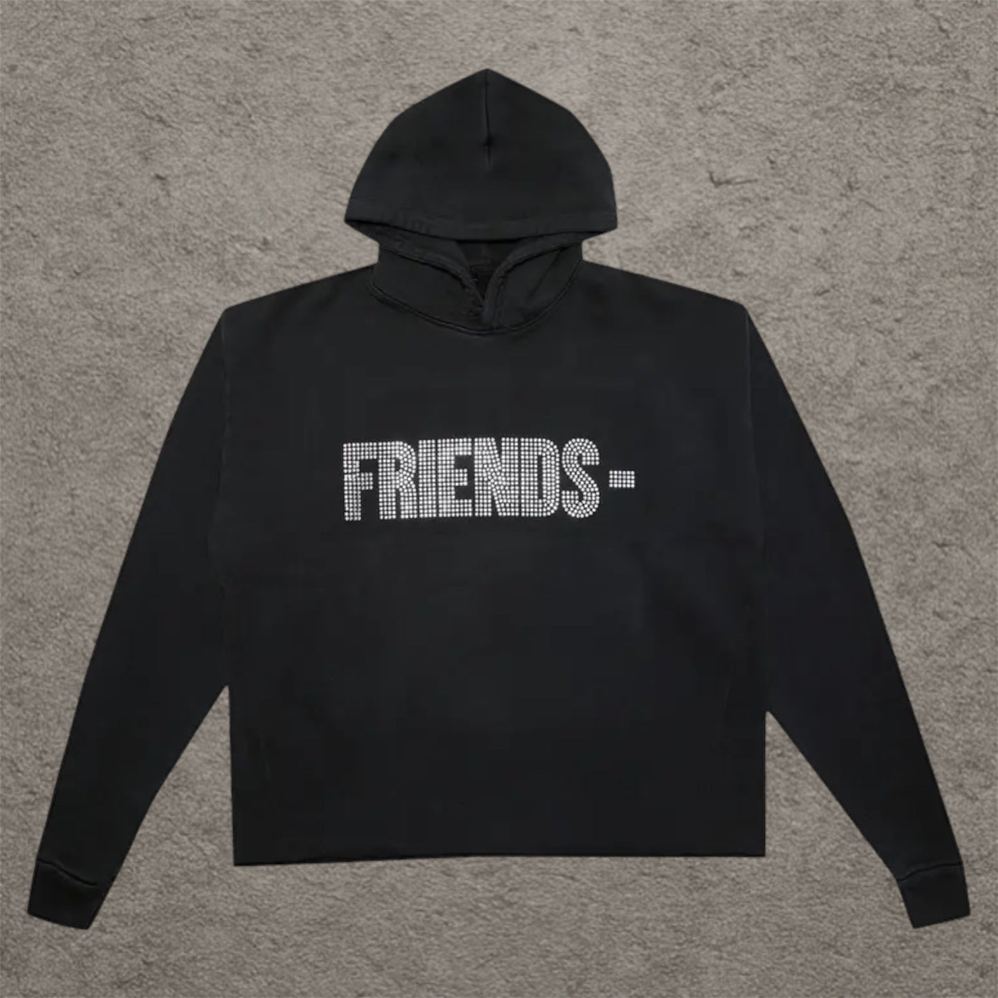 Vlone Friends Rhinestone Hoodie Black