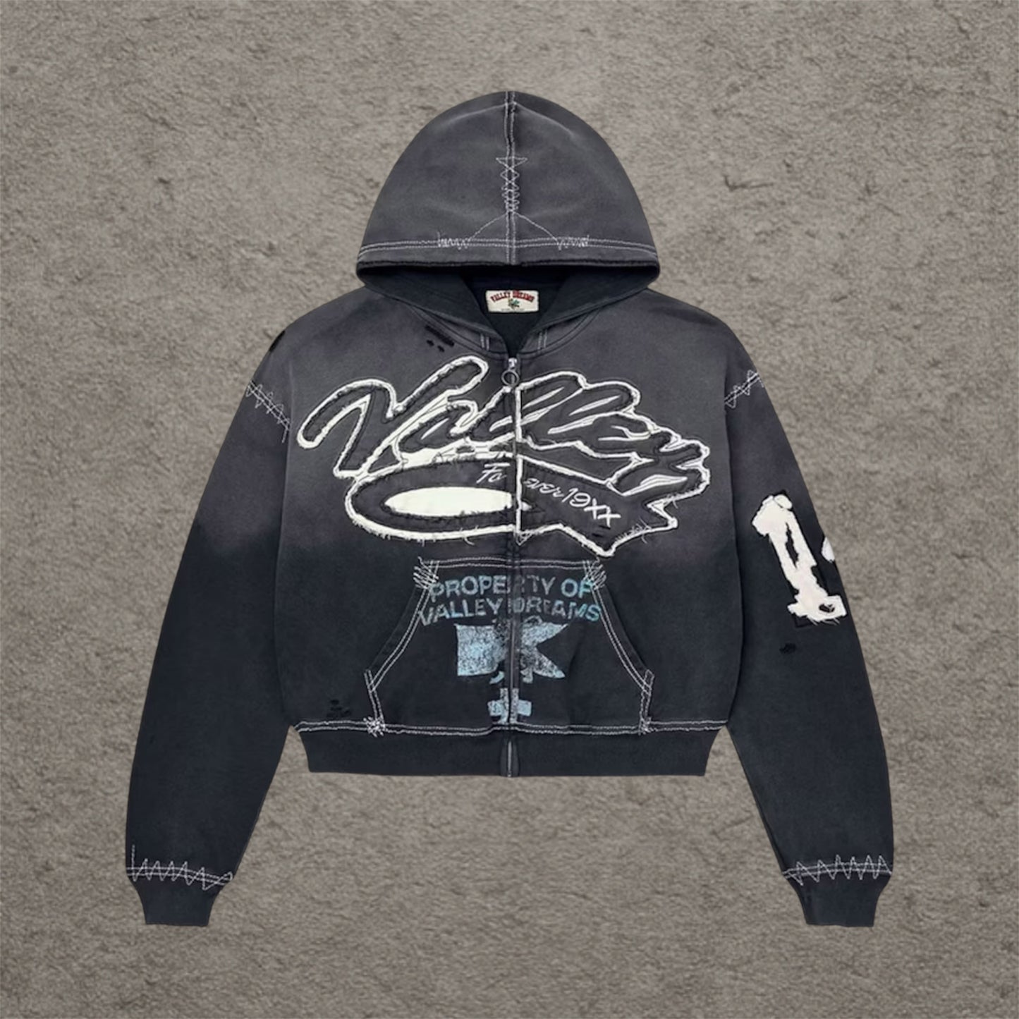 Vale Forever Religion Zip Up Hoodie, Black