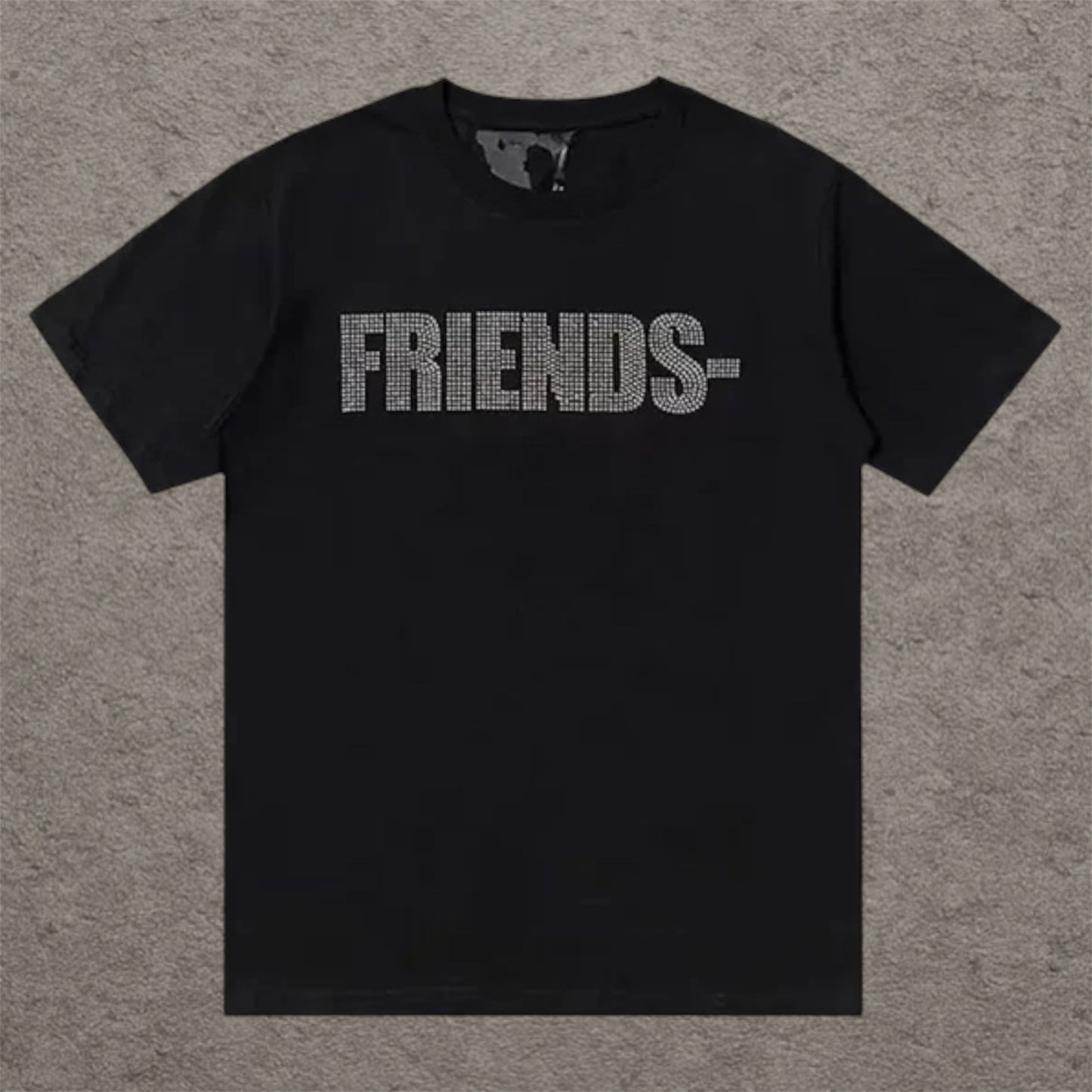 Vlone Friends Rhinestone T-Shirt Black