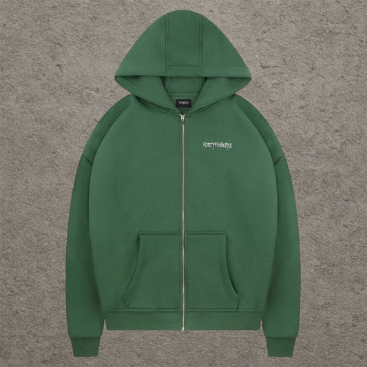 45Keys Zipper Backprint Green