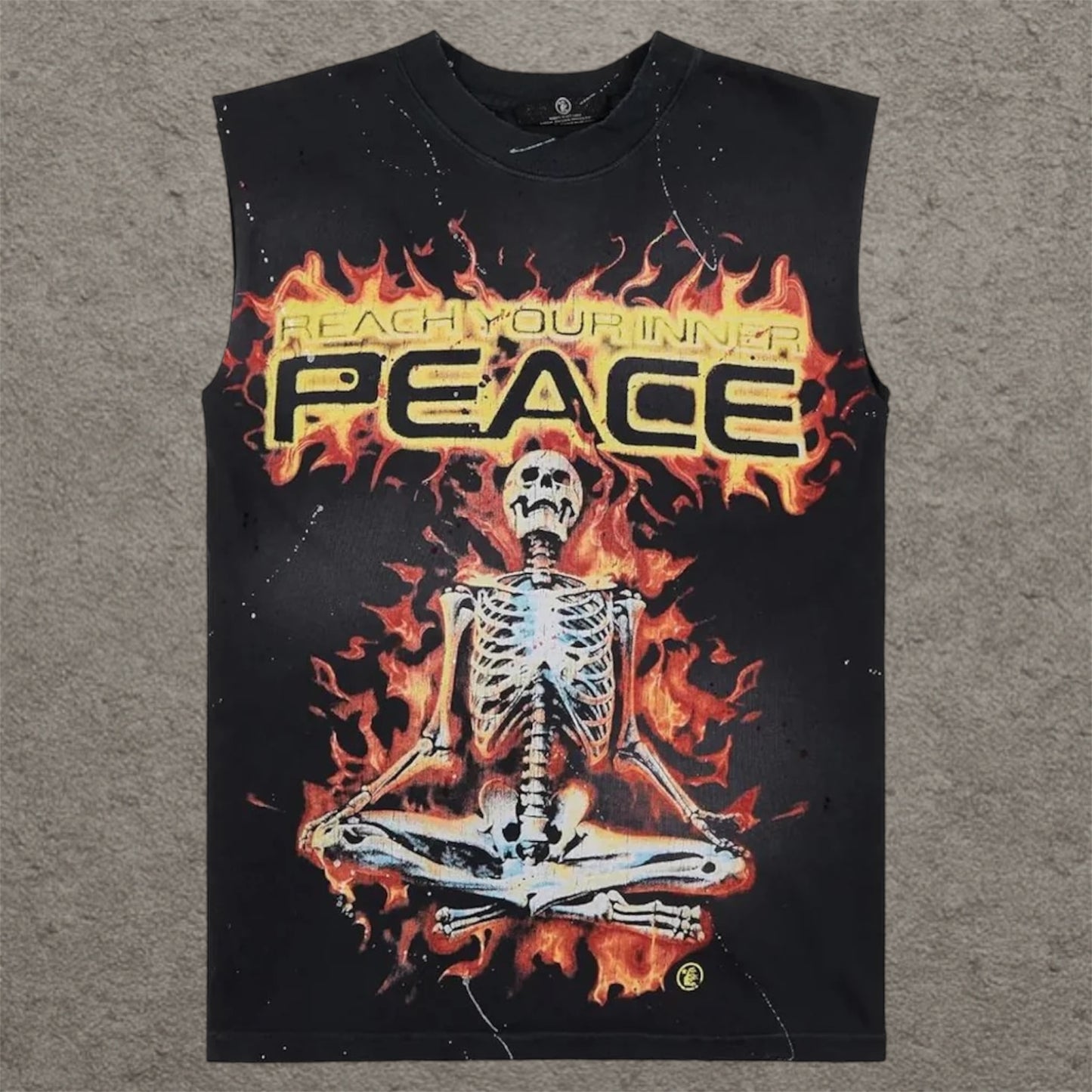 Hellstar Inner Peace Skeleton Sleeveless Tee Black