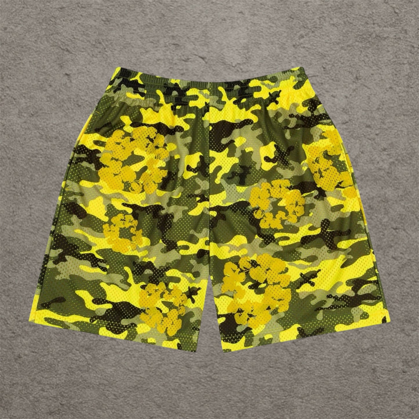 Denim Tears Wreath Camo Shorts Yellow
