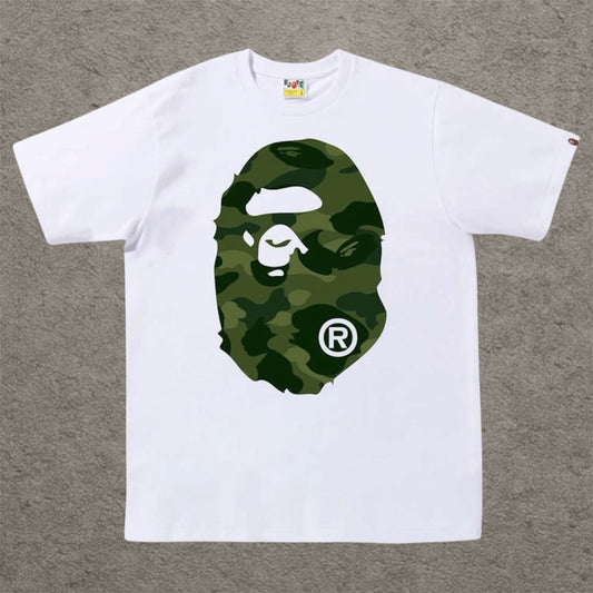 BAPE Color Camo Big Ape Head Tee White/Green