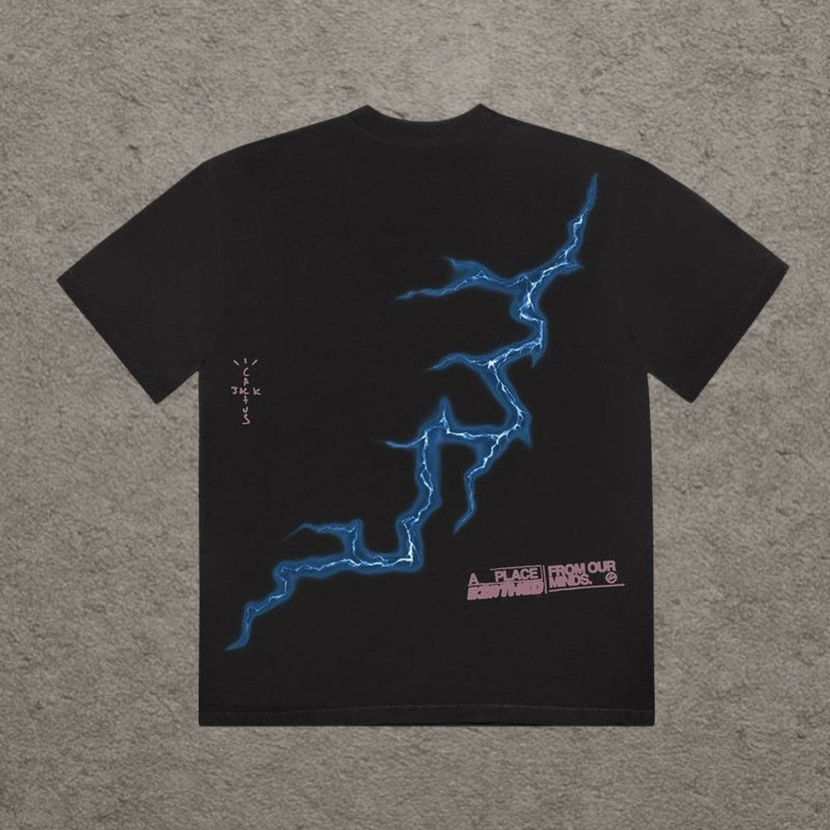 Travis Scott Cactus Jack For Fragment  Danger Tee, Washed Black