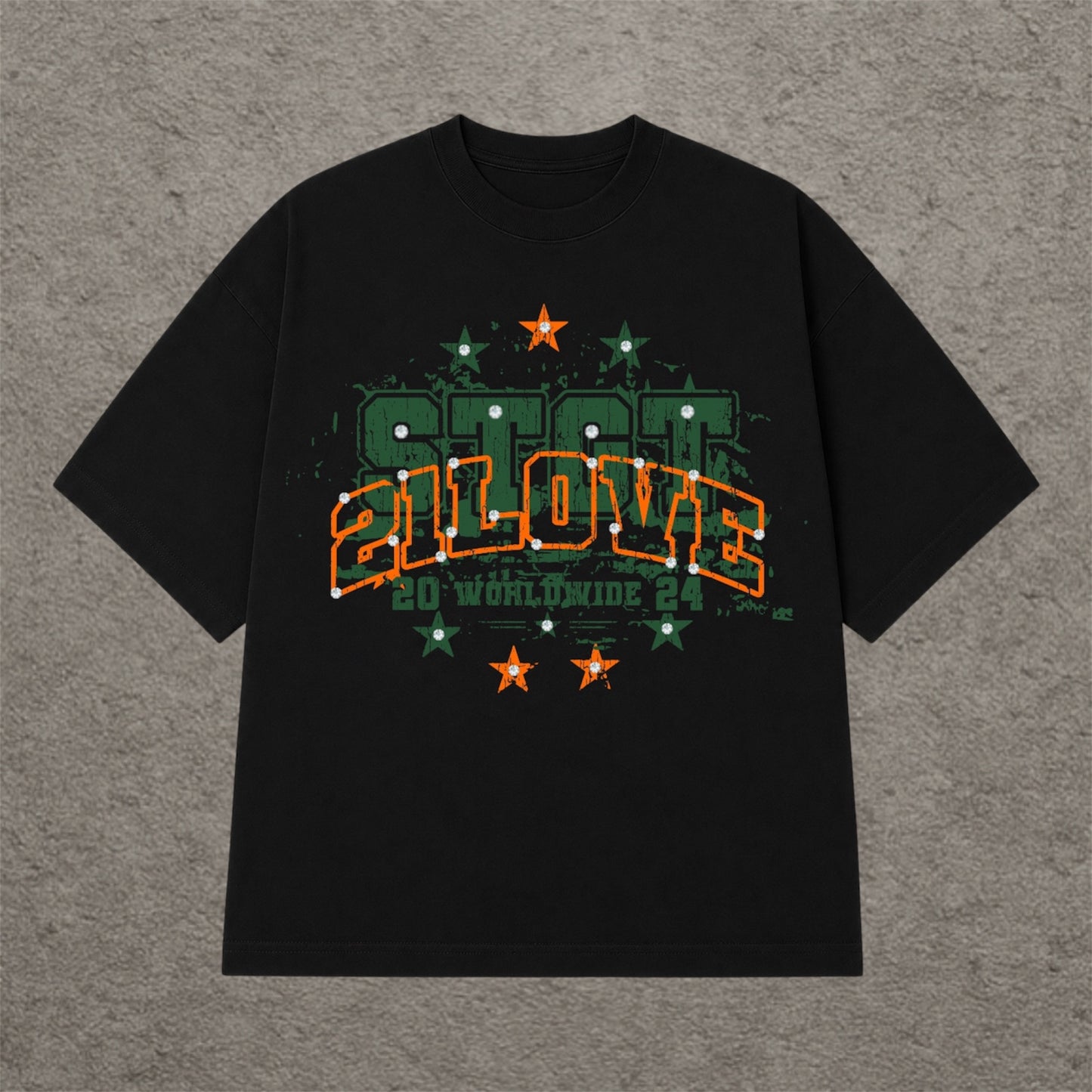 21 Love Worldwide Pearl T-Shirt Black