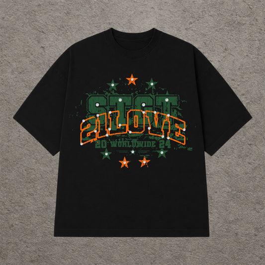 21 Love Worldwide Pearl T-Shirt Black