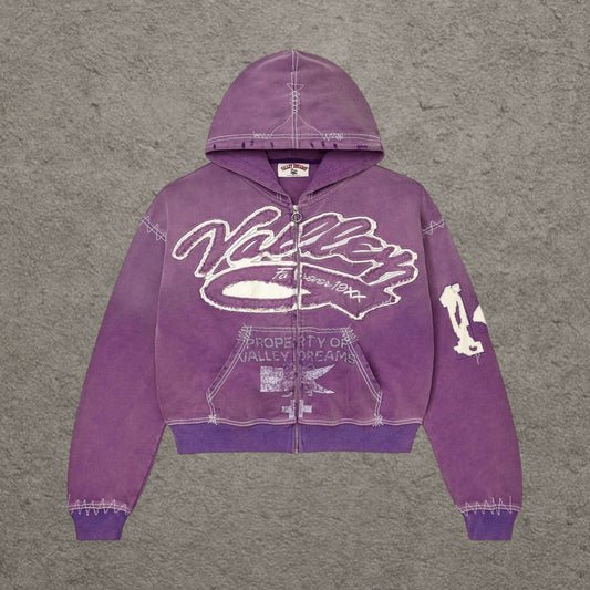 Vale Forever Religion Zip Up Hoodie, Purple