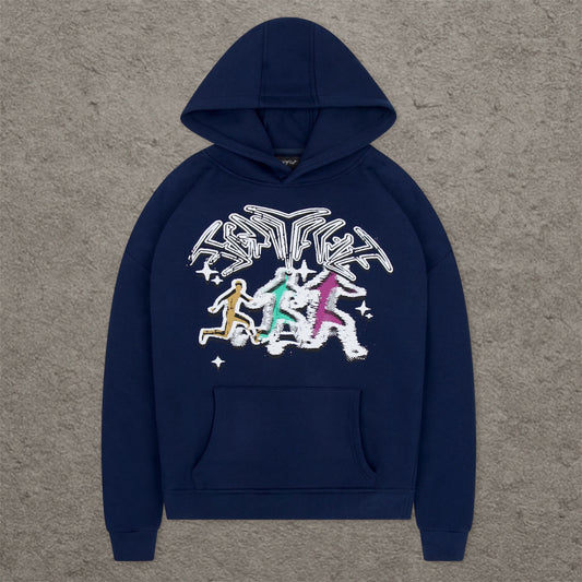 45Keys Run Hoodie Navy