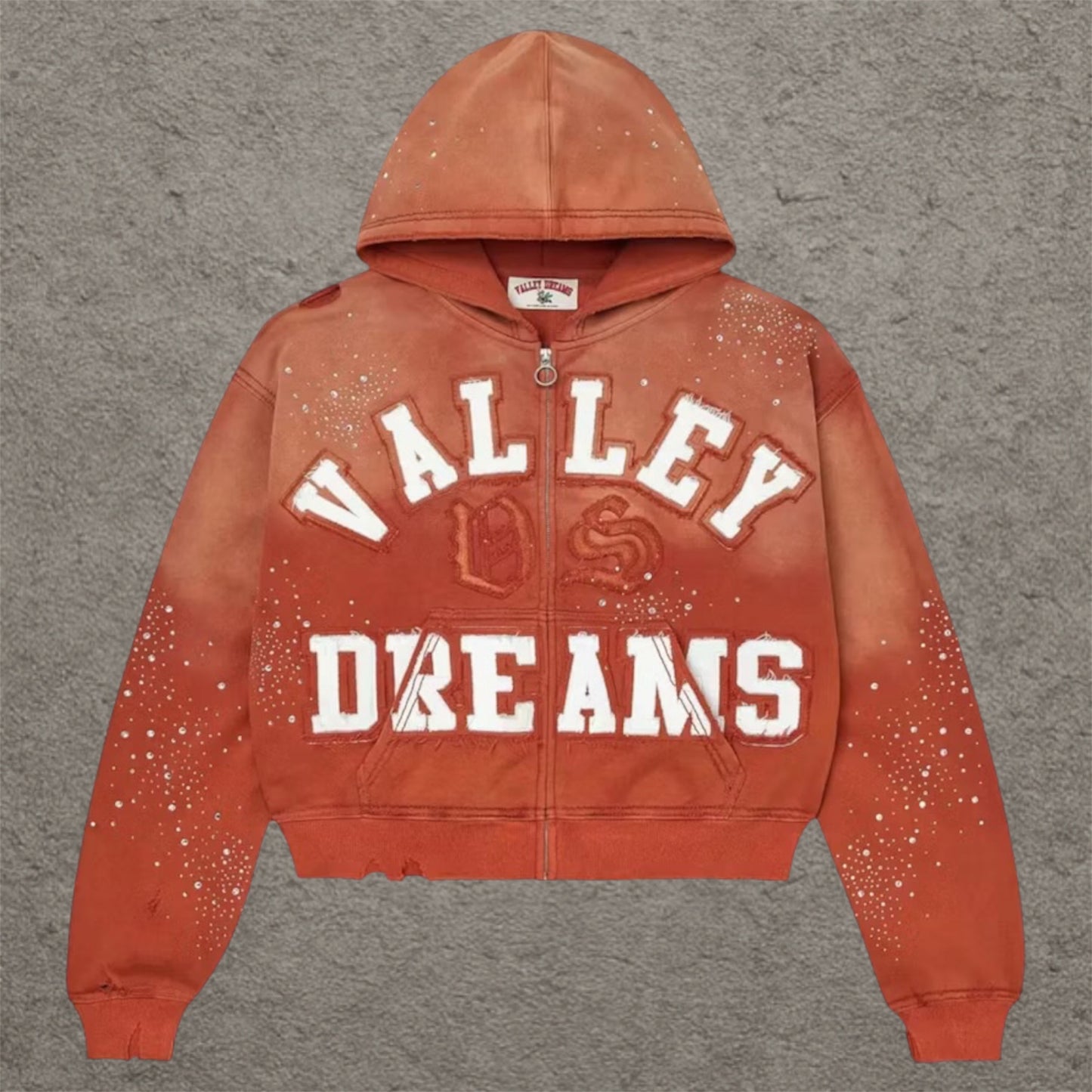 Vale Forever Classico Zip Up Sweatshirt, Orange