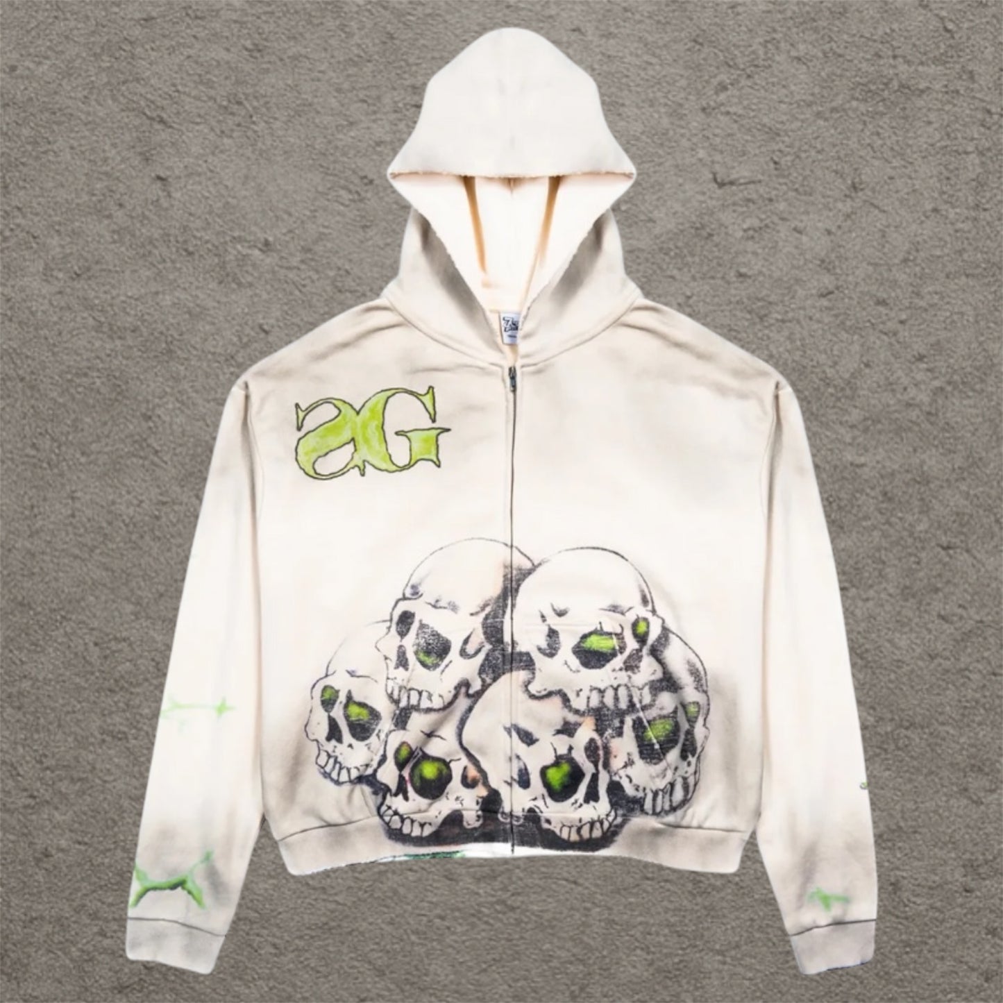 Triple Seven Vulture Zip Up Jacket Cream
