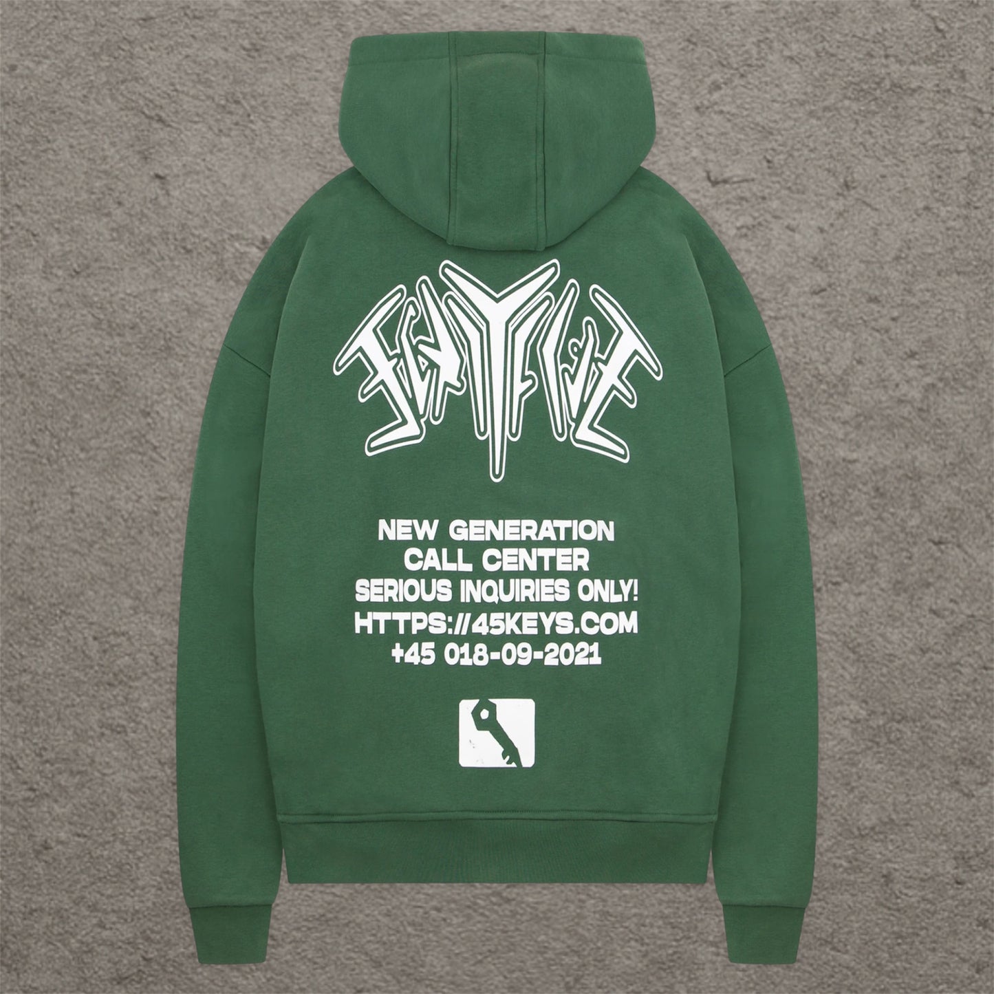 45Keys Zipper Backprint Green