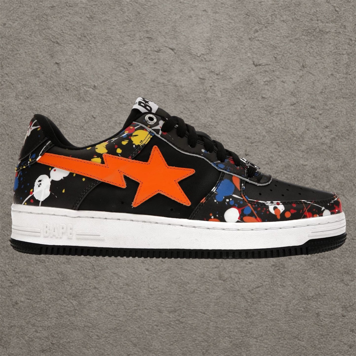 Bape Sta Paint Splatter Black