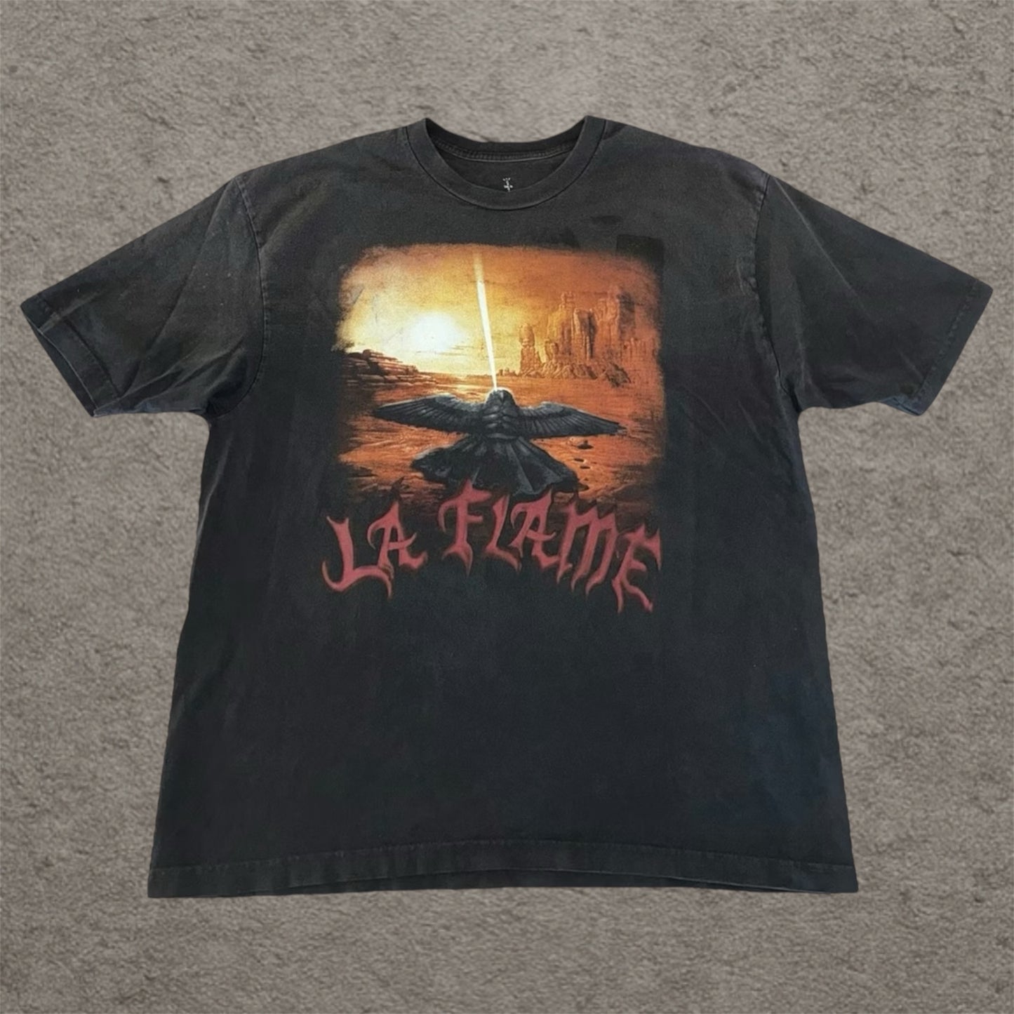 Travis Scott Coachella Exclusive La Flame Utopia T-Shirt Black