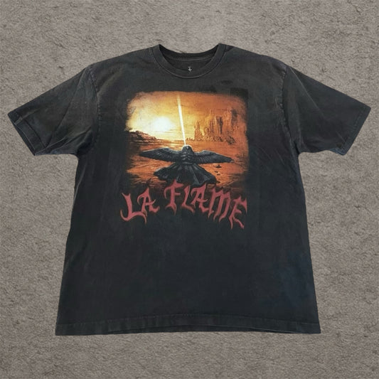 Travis Scott Coachella Exclusive La Flame Utopia T-Shirt Black